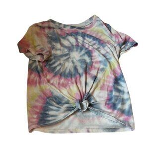 Abercrombie Kids Tie Dye T Shirt w Knot Detail Hippie Boho Style Size 7/8